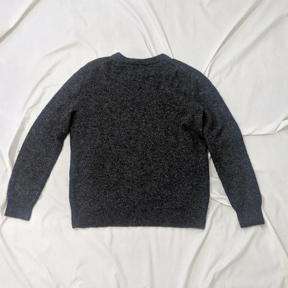 Banana Republic Fluffy Metallic Crewneck Sweater, Color Dark Charcoal Size XS - Picture 2 of 11